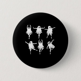 Macaron Rond 5 Cm Ballet Danseur Fantôme Danse Éffrayante Enseignant
