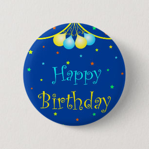 Macaron Rond 5 Cm Ballons d'anniversaire