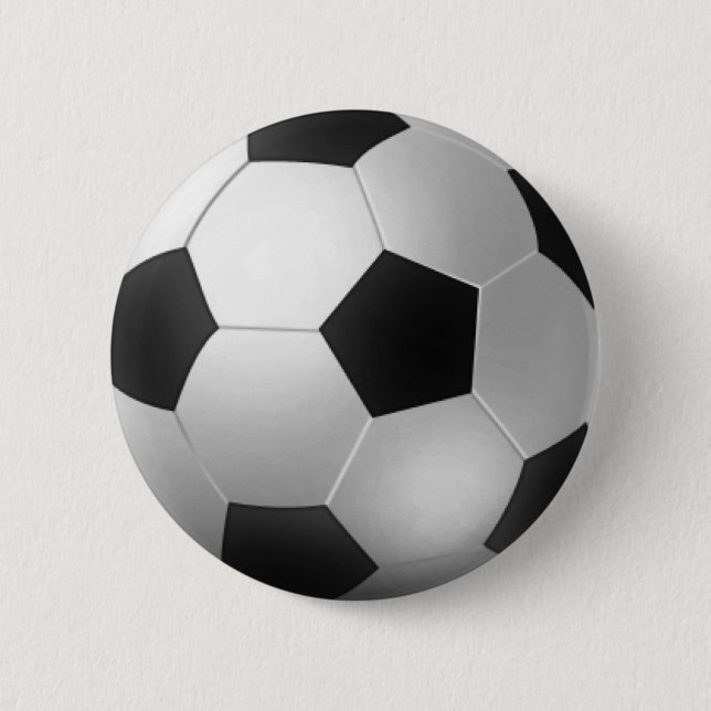 Macaron Rond 5 Cm Ballons de football (Devant)