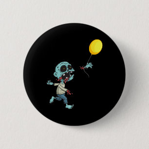 Macaron Rond 5 Cm Balloon d'anniversaire Zombie - Drôle mignon Zombi