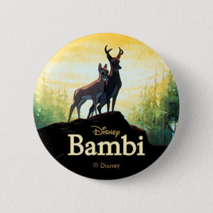 Macaron Rond 5 Cm Bambi Et Faline Sur Cliff