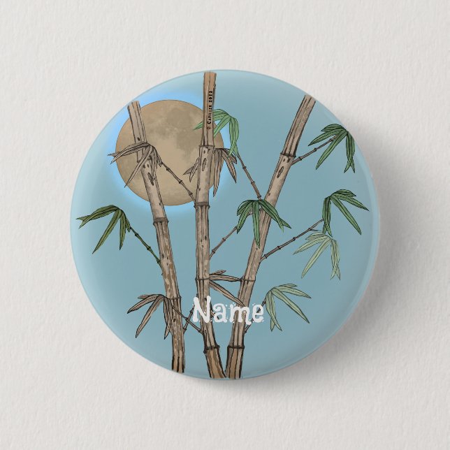 Macaron Rond 5 Cm Bambou (Devant)