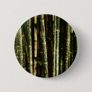 Macaron Rond 5 Cm Bambou vert avec gravures thaïlandaises