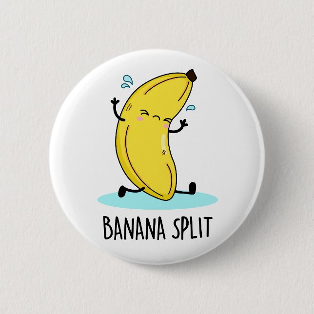 Macaron Rond 5 Cm Banana Split Danser Danser Banana Pun (Devant)