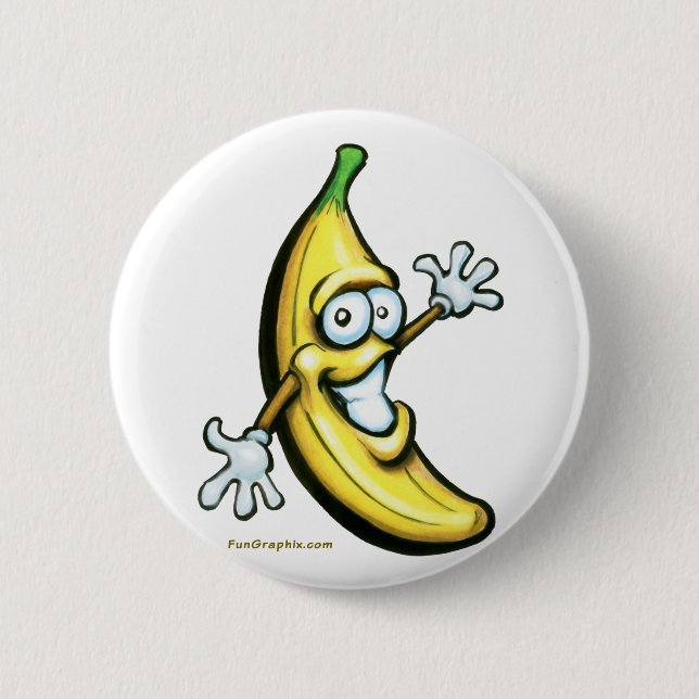 Macaron Rond 5 Cm Banane (Devant)
