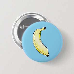 Macaron Rond 5 Cm banane aquarelle