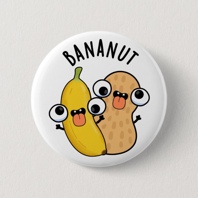 Macaron Rond 5 Cm Bananut Funky Fruit Banana Pun (Devant)