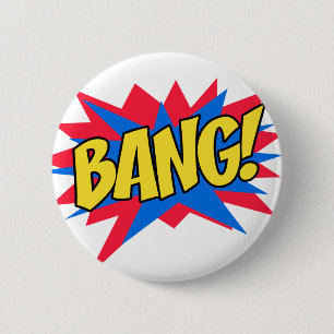 Macaron Rond 5 Cm Bande dessinée BANG