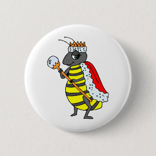 Macaron Rond 5 Cm Bande dessinée de diva d'abeille de la Reine