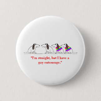 Macaron Rond 5 Cm Bande dessinée gaie #3 de chien