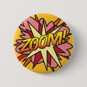 Macaron Rond 5 Cm Bande dessinée Pop Art ZOOM!