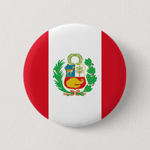 Macaron Rond 5 Cm Bandera del Perú - drapeau du Pérou