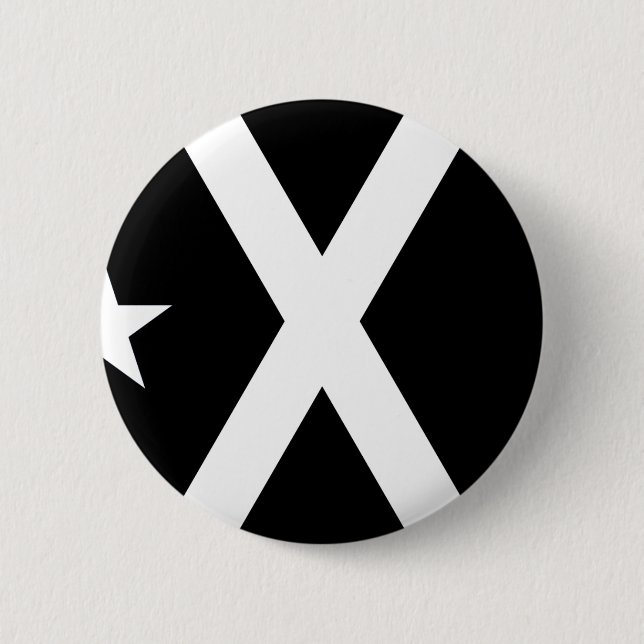 Macaron Rond 5 Cm Bandera Negra - drapeau d'Estelada Catalunya (Devant)