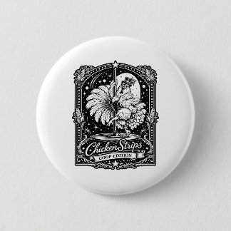 Macaron Rond 5 Cm Bandes de Poulet Édition Coop Humour de Ferme 