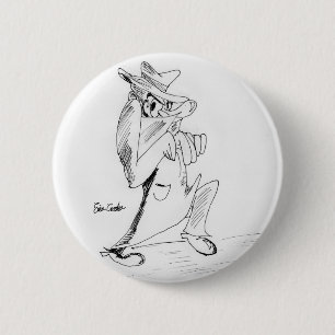 Macaron Rond 5 Cm Bandes dessinées d'Erica Crooks - homme vilain sou
