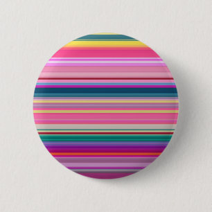 Macaron Rond 5 Cm Bandes multicolores rétro
