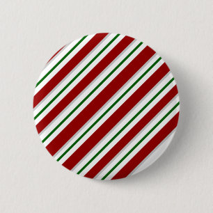 Macaron Rond 5 Cm Bandes rouges et vertes