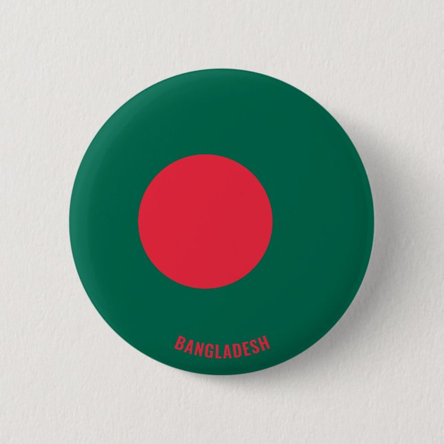 Macaron Rond 5 Cm Bangladesh Drapeau mignon Patriotique (Devant)