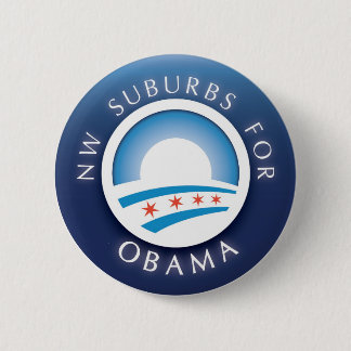 Macaron Rond 5 Cm Banlieues de nanowatt pour le bouton d'Obama