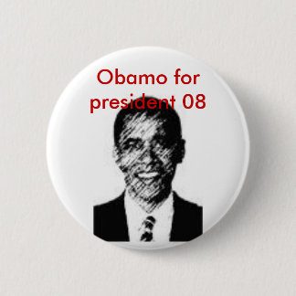 Macaron Rond 5 Cm barack7, Obamo pour le président 08