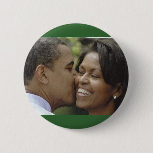 MACARON ROND 5 CM BARACK ET BOUTON DE MICHELLE OBAMA