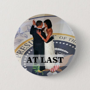 Macaron Rond 5 Cm Barack et Michelle Obama dansant la boule