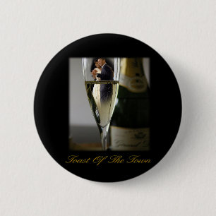 MACARON ROND 5 CM BARACK ET MICHELLE OBAMA :  PAIN GRILLÉ DE LA