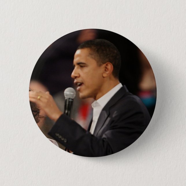 Macaron Rond 5 Cm Barack Obama (Devant)