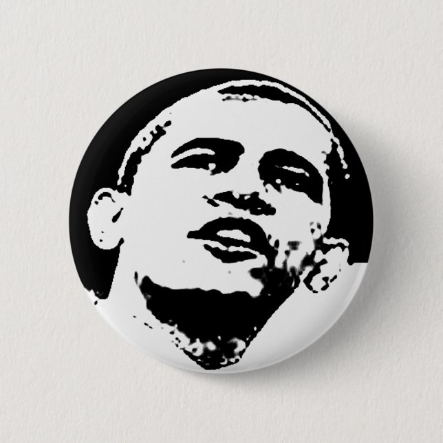 Macaron Rond 5 Cm Barack Obama (Devant)