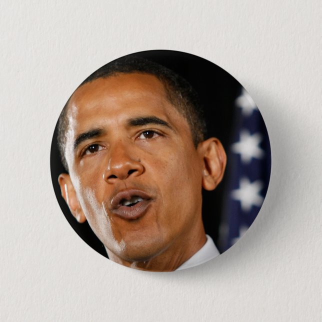 Macaron Rond 5 Cm Barack Obama (Devant)
