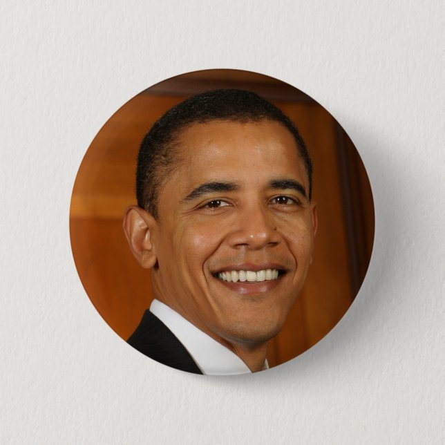 Macaron Rond 5 Cm Barack Obama (Devant)