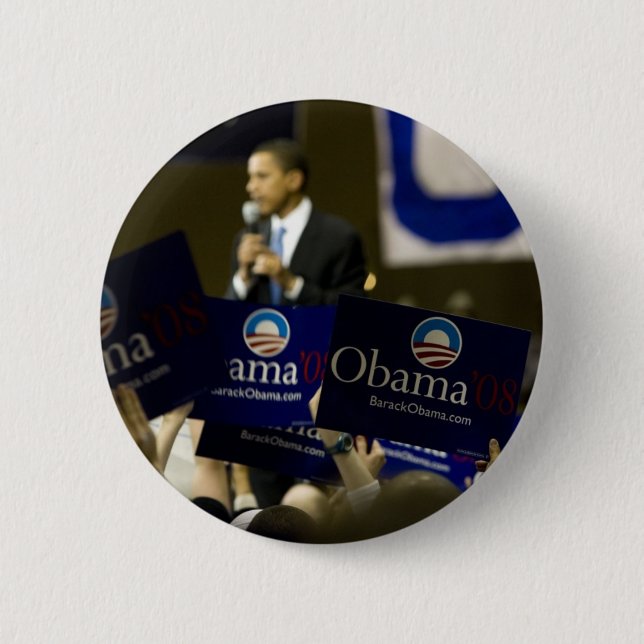 Macaron Rond 5 Cm Barack Obama (Devant)