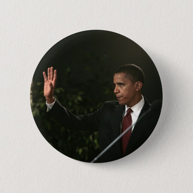 Macaron Rond 5 Cm Barack Obama (Devant)