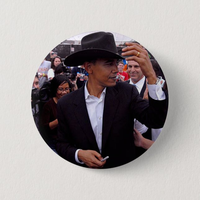 Macaron Rond 5 Cm Barack Obama (Devant)