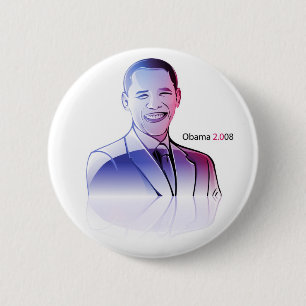 Macaron Rond 5 Cm Barack Obama 2008 boutons