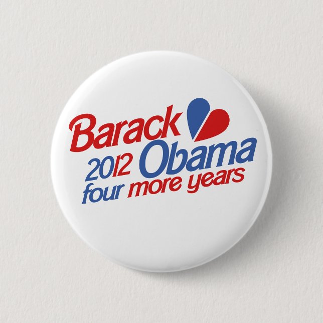 Macaron Rond 5 Cm Barack Obama 2012 (Devant)