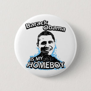 Macaron Rond 5 Cm Barack Obama est mon homeboy