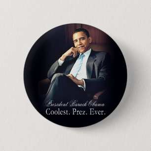 Macaron Rond 5 Cm Barack Obama - le plus frais. Président. Jamais