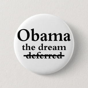 Macaron Rond 5 Cm Barack Obama : Le rêve, non reporté