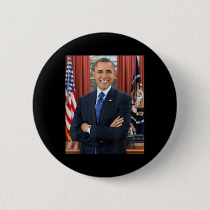Macaron Rond 5 Cm Barack Obama Photo 44ème Président Potus Patriotic