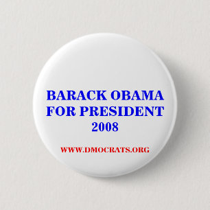 Macaron Rond 5 Cm BARACK OBAMA POUR LE Bouton PRÉSIDENT 2008