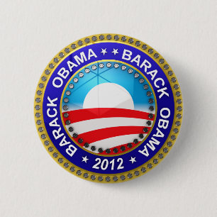 Macaron Rond 5 Cm Barack Obama pour le président 2012