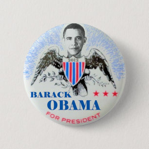 Macaron Rond 5 Cm Barack Obama pour le président ? En 2012 ?