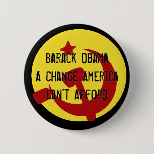 Macaron Rond 5 Cm BarackObamaschange, changement Americ de Barack
