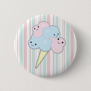 Macaron Rond 5 Cm barbe à papa mignonne kawaii