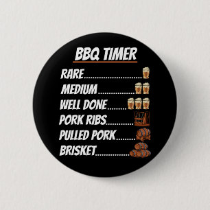 Macaron Rond 5 Cm Barbecue Bbq Timer Rare Moyen Bien Fait Porc Ribs 