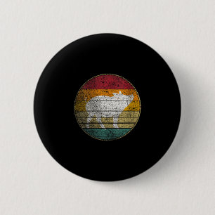 Macaron Rond 5 Cm Barbecue de femme cochon - anniversaire vintage mè