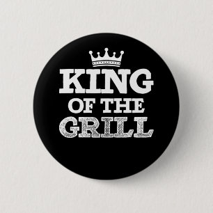 Macaron Rond 5 Cm Barbecue King Of The Grill Retro Vintage