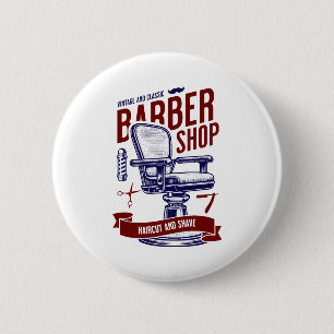 Macaron Rond 5 Cm Barber Shop