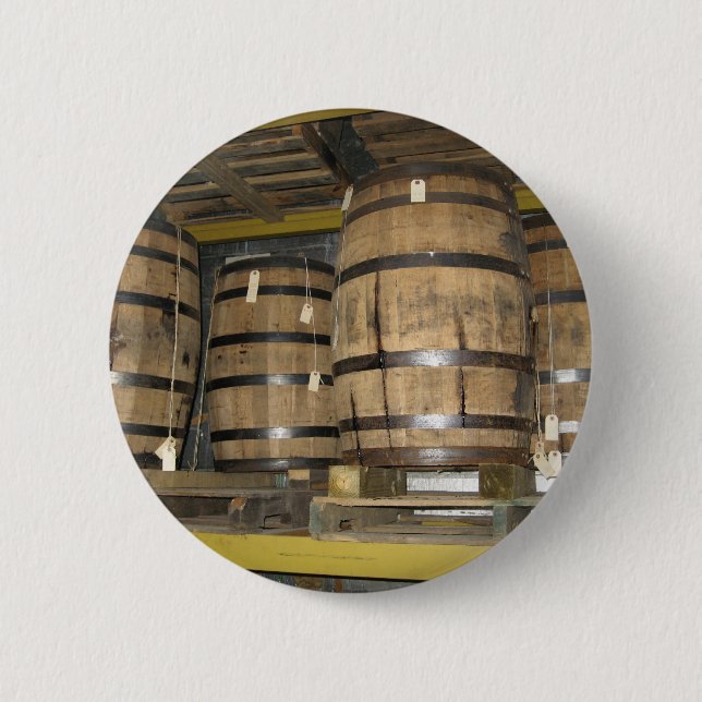 Macaron Rond 5 Cm Barils de whiskey (Devant)